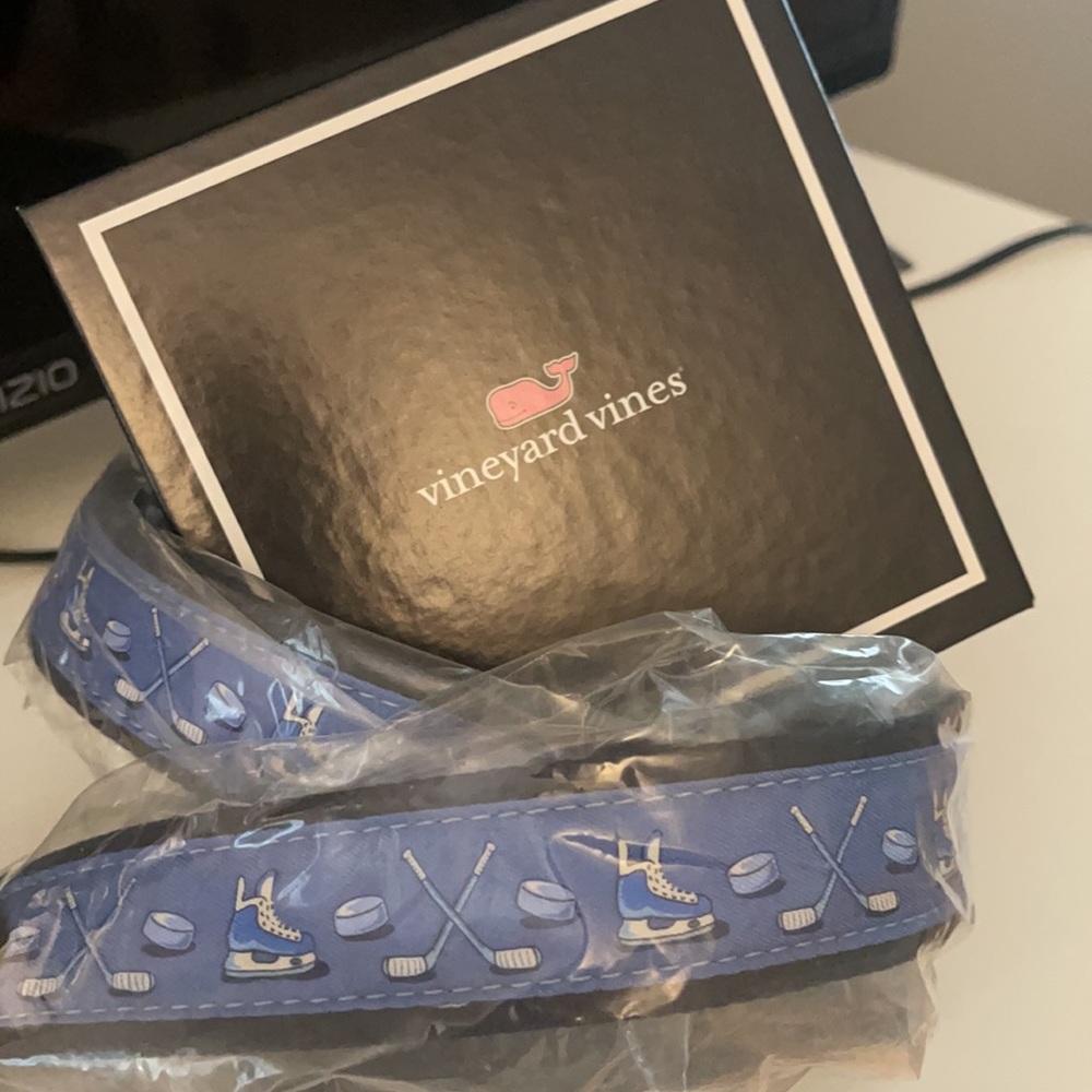 Vineyard Vines Canvas & Leather Club Belt (NWT)